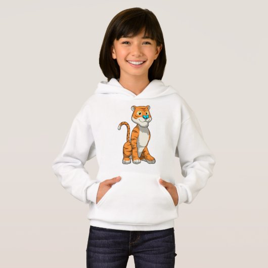 Tiger mit Butterfly Hoodie (Vorne ganz)