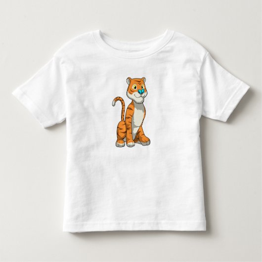 Tiger mit Butterfly Kleinkind T-shirt (Vorderseite)