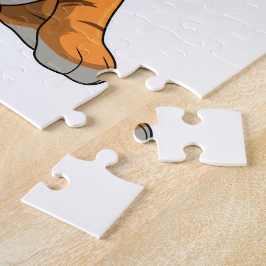 Tiger mit Butterfly Puzzle (Seite)