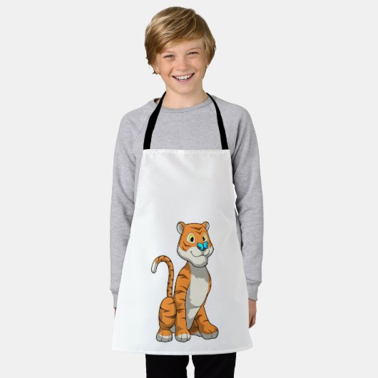 Tiger mit Butterfly Schürze (Getragen)