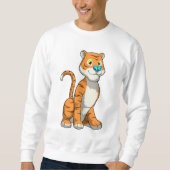 Tiger mit Butterfly Sweatshirt (Vorderseite)