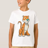 Tiger mit Butterfly T-Shirt (Vorderseite)