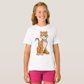 Tiger mit Butterfly T-Shirt (Vorne ganz)