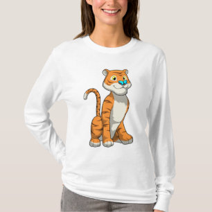 Tiger mit Butterfly T-Shirt