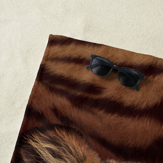 Tiger mit dem Text Strandtuch (Beispiel)