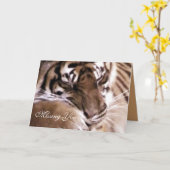 Tiger mit einem heart_ karte (Gelbe Blume)