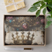 Tiger mit einer Kronendecke Seidenpapier (Geschenk)