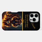 Tiger mit feuriger Ausstrahlung iPhone Hülle (Rückseite (Horizontal))