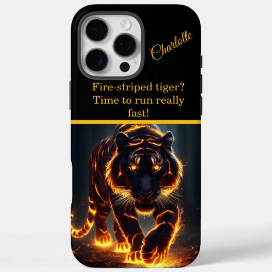Tiger mit fiery Radiance Case-Mate iPhone Hülle (Rückseite)