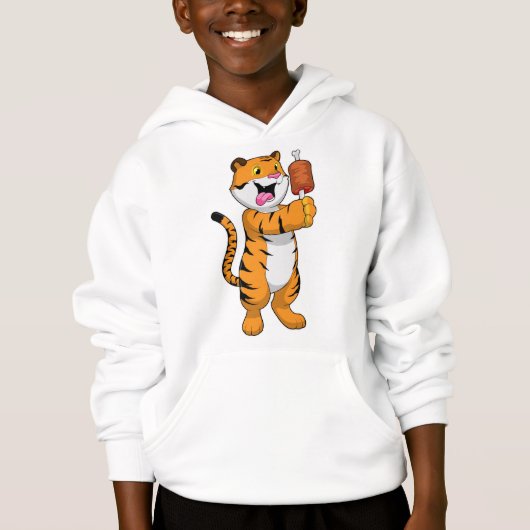 Tiger mit Fleisch Hoodie (Vorderseite)