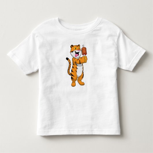 Tiger mit Fleisch Kleinkind T-shirt (Vorderseite)