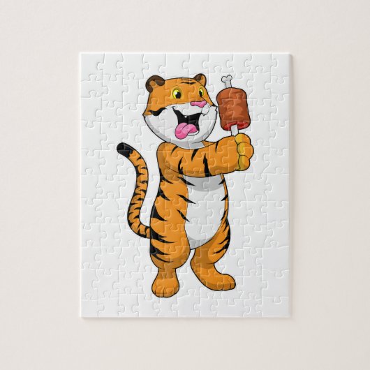Tiger mit Fleisch Puzzle (Vertikal)