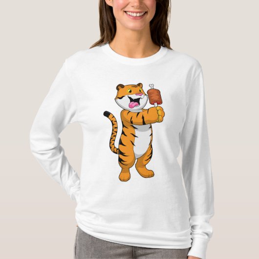 Tiger mit Fleisch T-Shirt (Vorderseite)