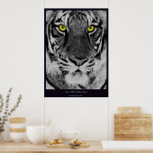 Tiger mit gelben Augen Poster (Küche)