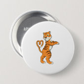 Tiger mit Herz Button (Vorne & Hinten)