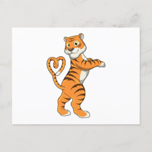 Tiger mit Herz Postkarte