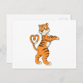 Tiger mit Herz Postkarte (Vorne/Hinten)