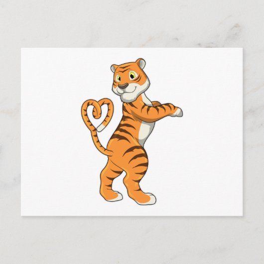 Tiger mit Herz Postkarte (Vorderseite)