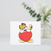 Tiger mit Herz Postkarte (Stehend Vorderseite)