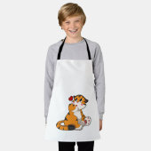 Tiger mit Herz Schürze (Getragen)