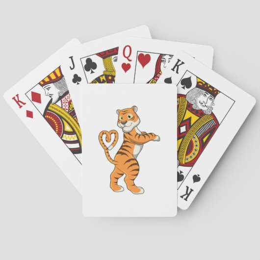 Tiger mit Herz Spielkarten (Rückseite)