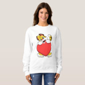 Tiger mit Herz Sweatshirt (Vorne ganz)