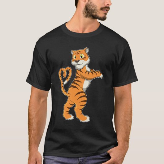 Tiger mit Herz T-Shirt (Vorderseite)