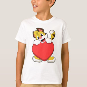 Tiger mit Herz T-Shirt