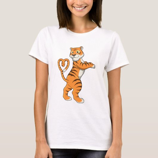 Tiger mit Herz T-Shirt (Vorderseite)
