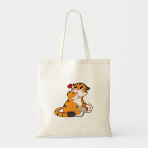 Tiger mit Herz Tragetasche