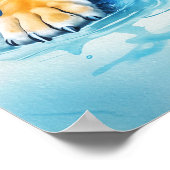 Tiger mit Kind Poster (Ecke)