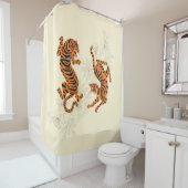 Tiger mit Kirschblossom Duschvorhang (Beispiel)