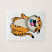 Tiger mit Lollipop Puzzle (Horizontal)