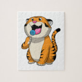 Tiger mit Lollipop Puzzle (Vertikal)