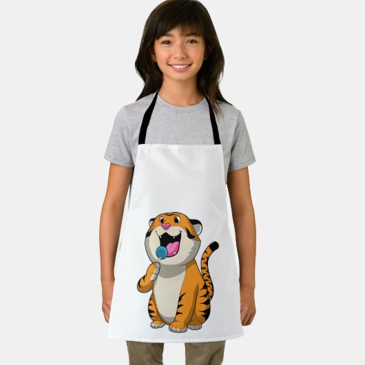 Tiger mit Lollipop Schürze (Insitu)