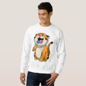 Tiger mit Lollipop Sweatshirt (Vorne ganz)