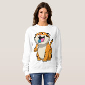 Tiger mit Lollipop Sweatshirt (Vorne ganz)