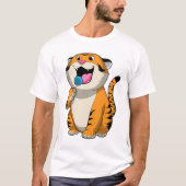 Tiger mit Lollipop T-Shirt (Vorderseite)