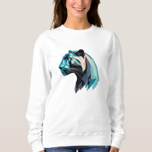 Tiger mit Lowpolydesign Sweatshirt