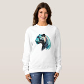 Tiger mit Lowpolydesign Sweatshirt (Vorne ganz)