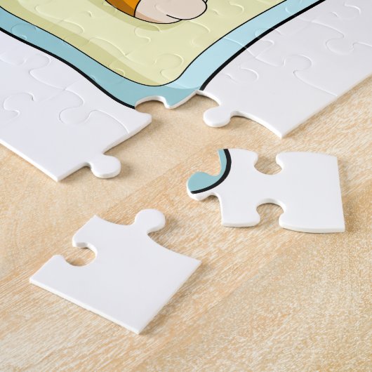 Tiger mit Milchflasche Puzzle (Seite)