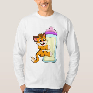 Tiger mit Milchflasche T-Shirt