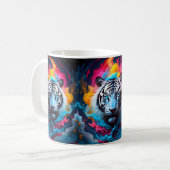 Tiger mit mystischem und ätherischem Aussehen Kaffeetasse (Vorderseite Links)