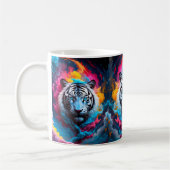 Tiger mit mystischem und ätherischem Aussehen Kaffeetasse (Links)