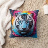 Tiger mit mystischem und ätherischem Aussehen Kissen (Decke)