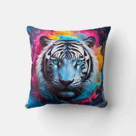 Tiger mit mystischem und ätherischem Aussehen Kissen