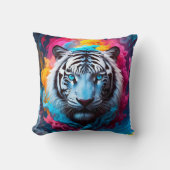 Tiger mit mystischem und ätherischem Aussehen Kissen (Vorderseite)