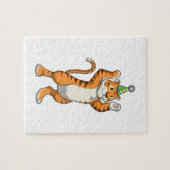 Tiger mit Party-Hut-Party Puzzle (Horizontal)