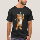 Tiger mit Party-Hut-Party T-Shirt (Vorderseite)