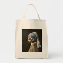 Tiger mit Perlenohrring